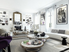 优雅的巴黎白色公寓