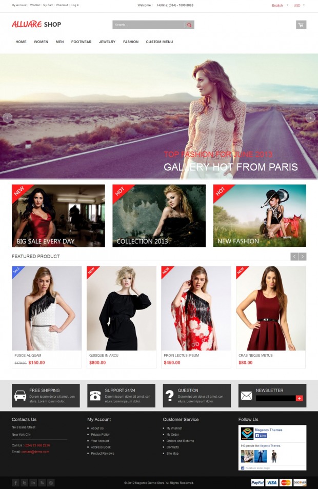 16个基于Magento的时尚购物网站设计