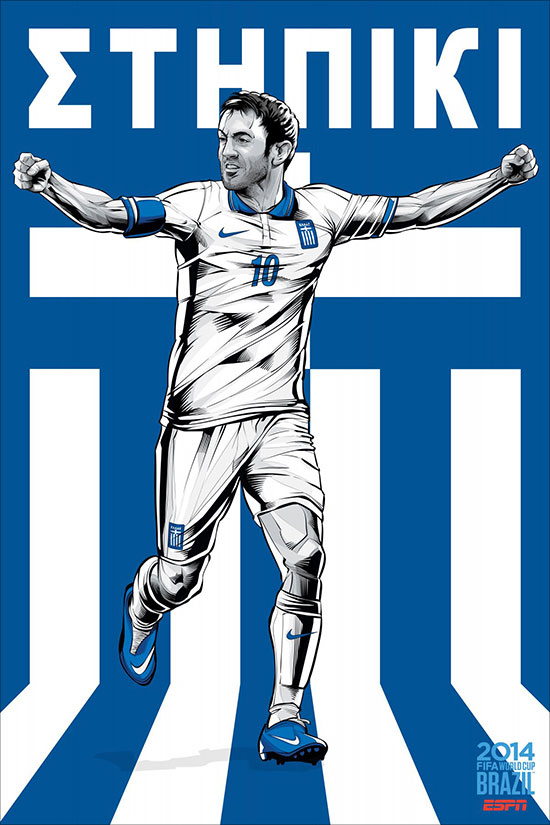 Cristiano Siqueira:2014年世界杯32强宣传海报欣赏