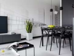 充满阳刚的黑白单身男士公寓