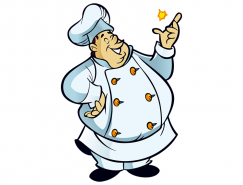 卡通胖厨师矢量素材