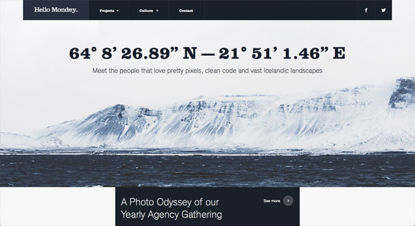 25个山峰背景的网页设计欣赏