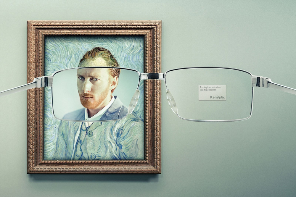 KelOptic眼镜广告：把印象主义变成超写实主义