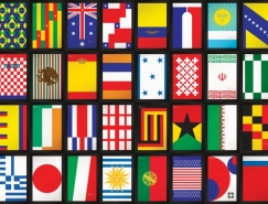 巴西世界杯32強國旗主題海報設計