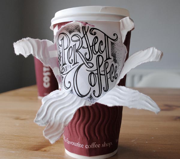 Rob Draper:咖啡杯上的创意艺术字体设计