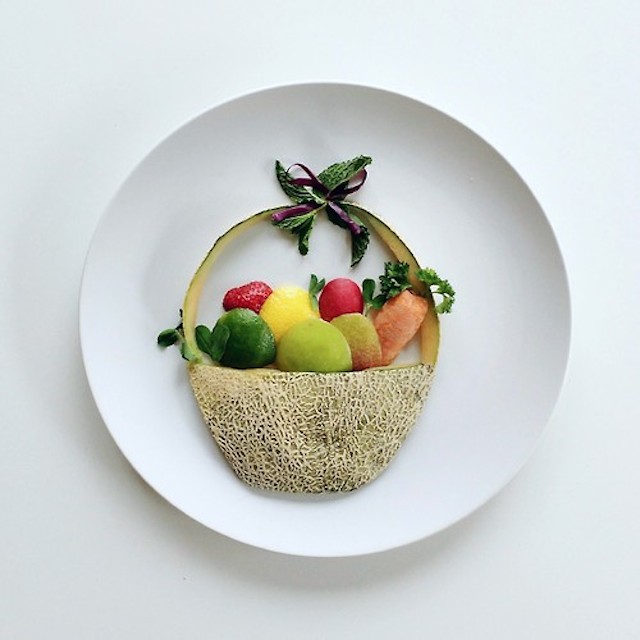 Lauren Purnell创新食物拼盘艺术画