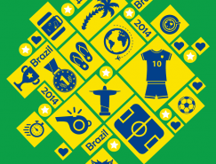 2014巴西世界杯元素图标矢量素材