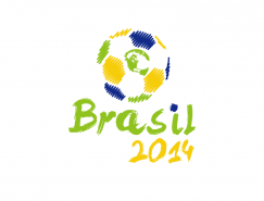 巴西世界杯手绘足球矢量素材