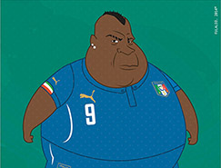 Fulvio Obregon插畫作品:變胖的球星們