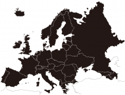 欧洲地图矢量素材