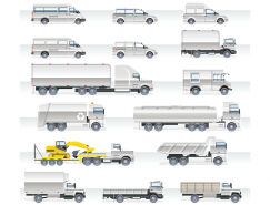 各种卡车商用车矢量素材