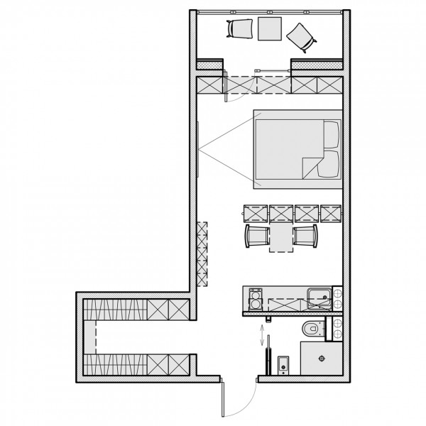 3个国外40平米小公寓设计