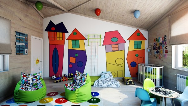 舒适亮丽的国外儿童房设计欣赏