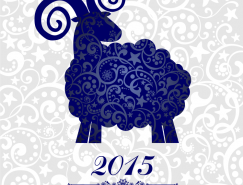 2015羊年新年海報矢量素材