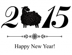 2015羊年创意字体矢量素材