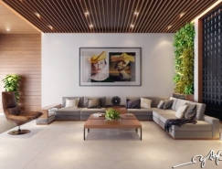 亲近自然的室内设计:精致的木质主题和室内垂直花园