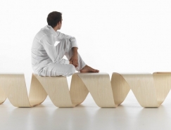 DNA螺旋概念長椅設計