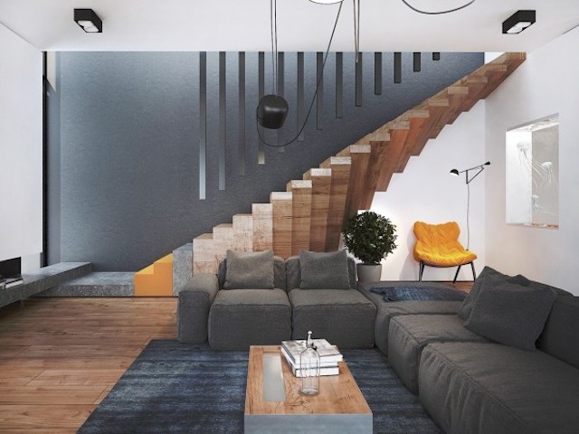 极富设计感的楼梯:乌克兰Rovno住宅设计