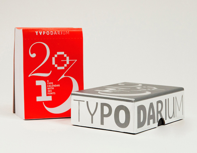 365种不同字体:Typodarium 2015创意日历