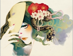 Yoki Sasakura传统风格人物插画欣赏