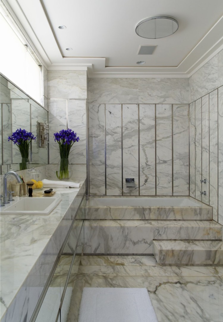 30款漂亮的大理石浴室设计欣赏