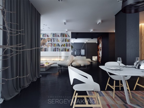 基辅现代时尚的383平米住宅设计