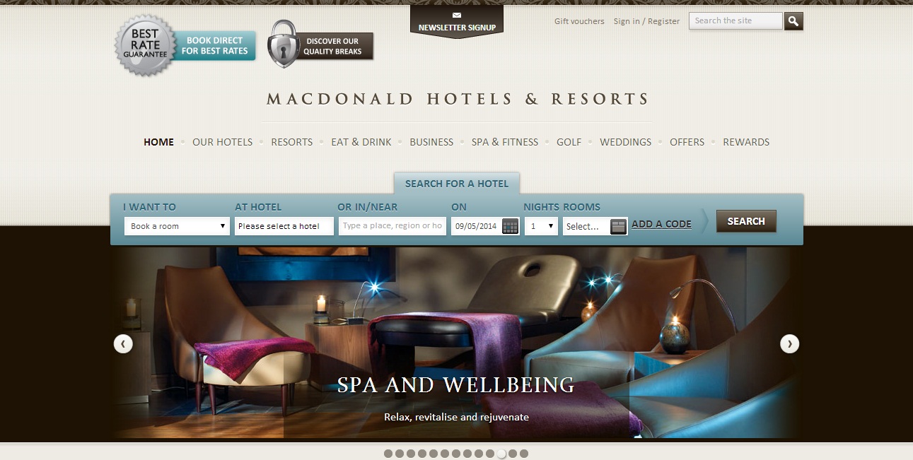 25个国外度假酒店网站设计欣赏