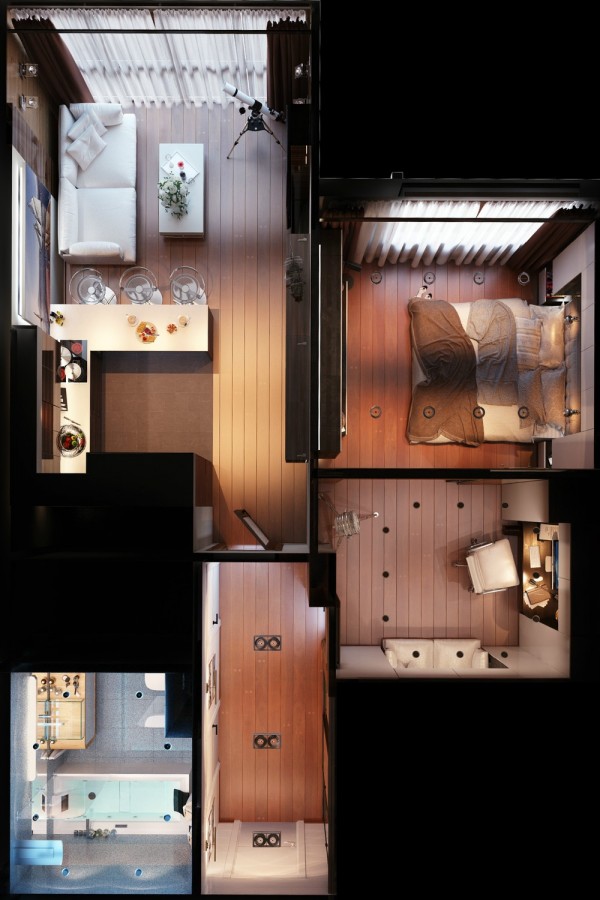 3个70平米小户型公寓设计