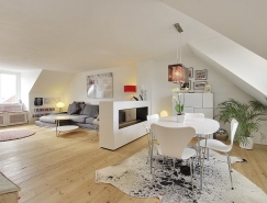 瑞典3居室白色裝修頂層公寓