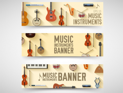 各种乐器banner矢量素材