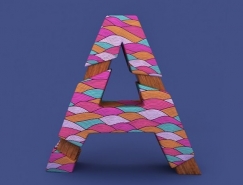 Angélica Porfirio夢幻圖案3D藝術字母設計