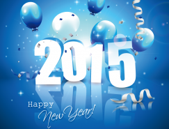 精致2015新年背景矢量素材(1)