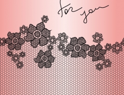 美丽花朵蜂窝背景矢量素材