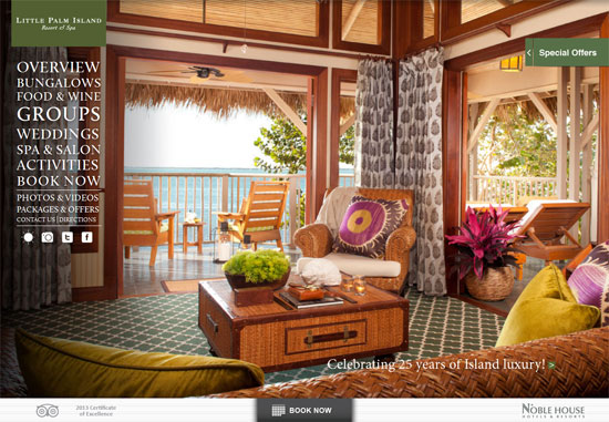 30个酒店和度假村品牌网站设计欣赏