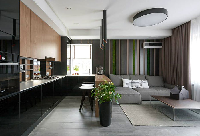 绿色元素点缀的现代城市公寓设计