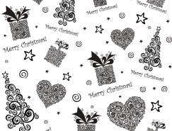 花纹图案圣诞背景矢量素材