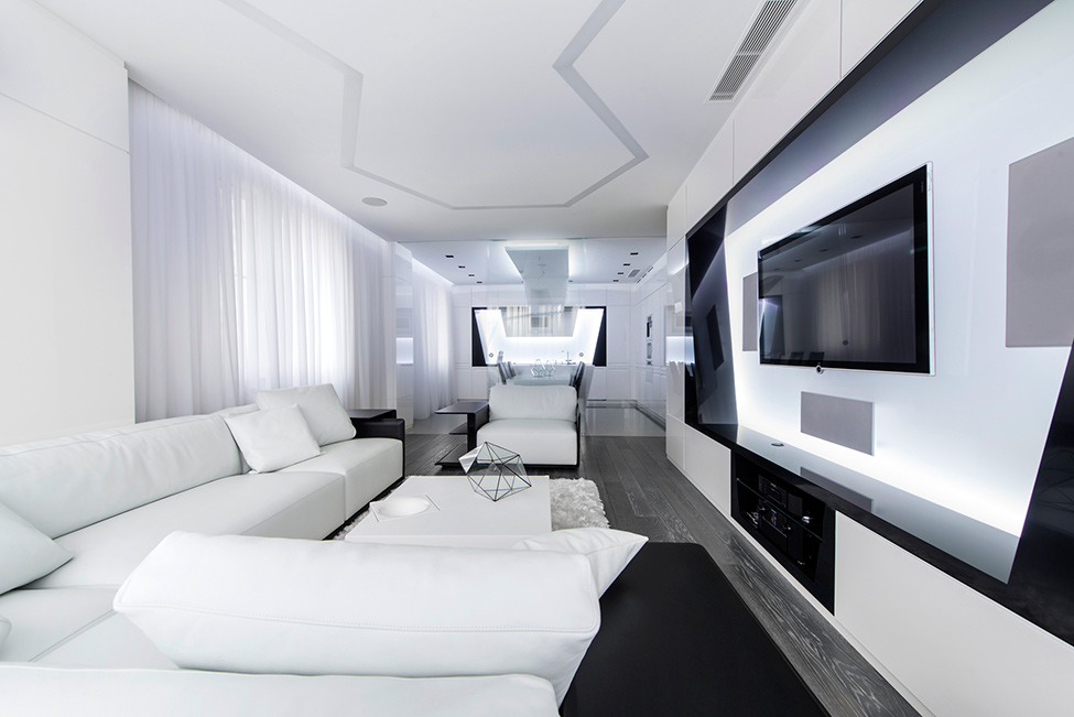 未来感的黑白AXIOMA公寓设计