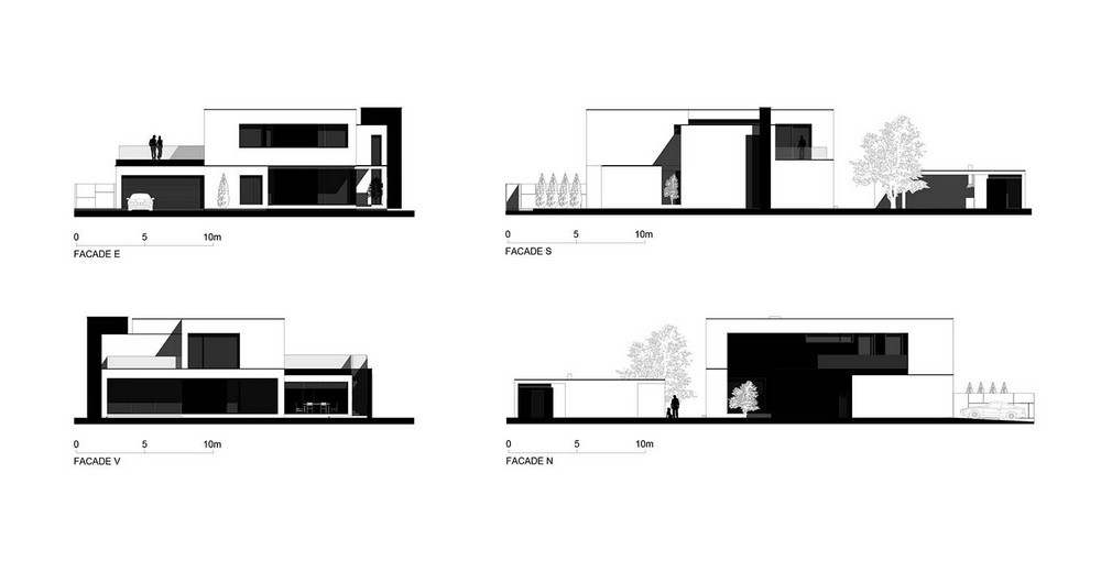 罗马尼亚Timisoara现代黑白别墅设计
