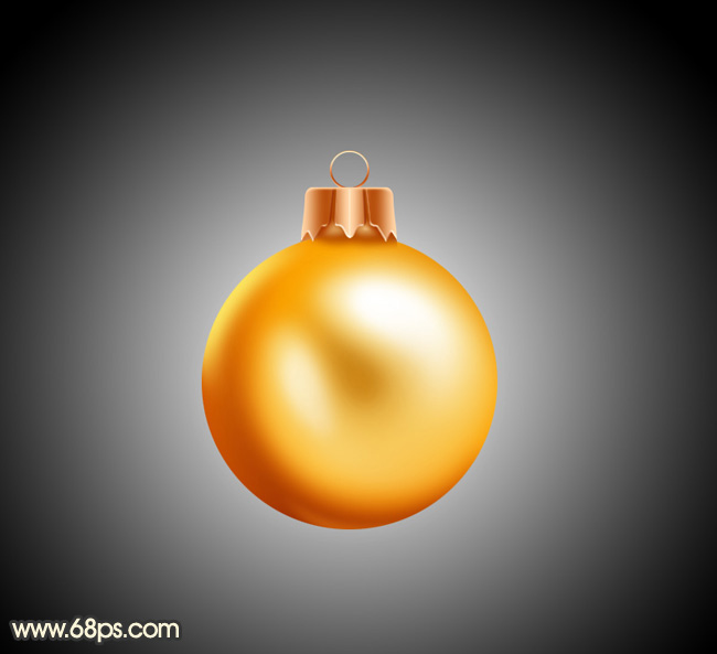 Photoshop制作漂亮的金色圣诞球