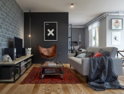 69平米一居室开放式空间的小公寓设计