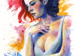 惊艳迷人的美女肖像插画欣赏