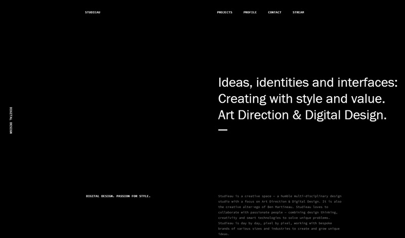 30个黑色网站设计欣赏
