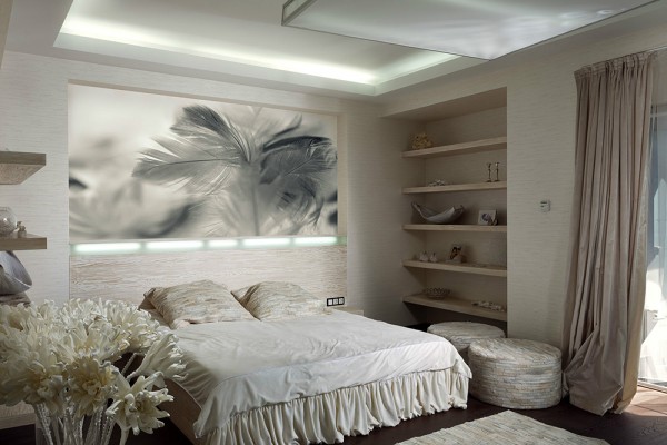 6个舒适柔和的卧室设计欣赏