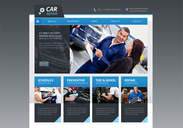 45个国外汽车维修服务网站设计欣赏