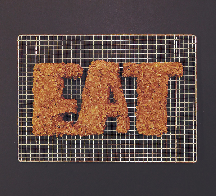 Becca Clason创意食物字体设计