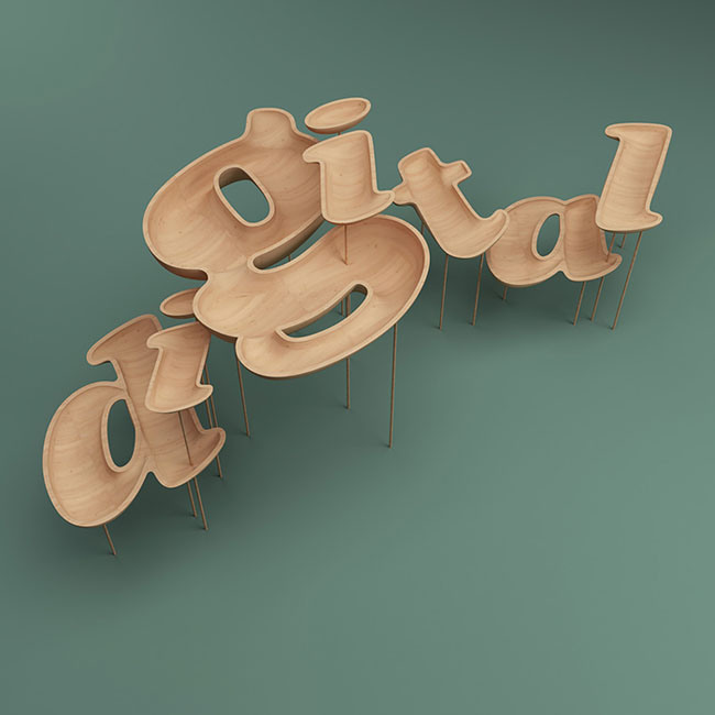 Rizon Parein漂亮的3D字体设计欣赏