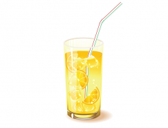 美味柠檬橙汁矢量素材