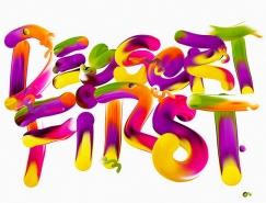 Luke Choice创意炫彩字体设计