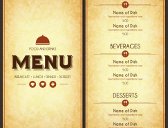 餐厅菜单模板矢量素材(6)
