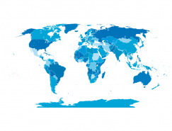 蓝色世界地图矢量素材